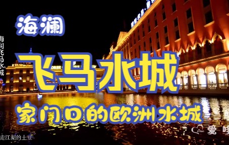 无锡新桥镇海澜飞马水城,海澜之家建造的欧式水上小镇,夜色妩媚哔哩哔哩bilibili