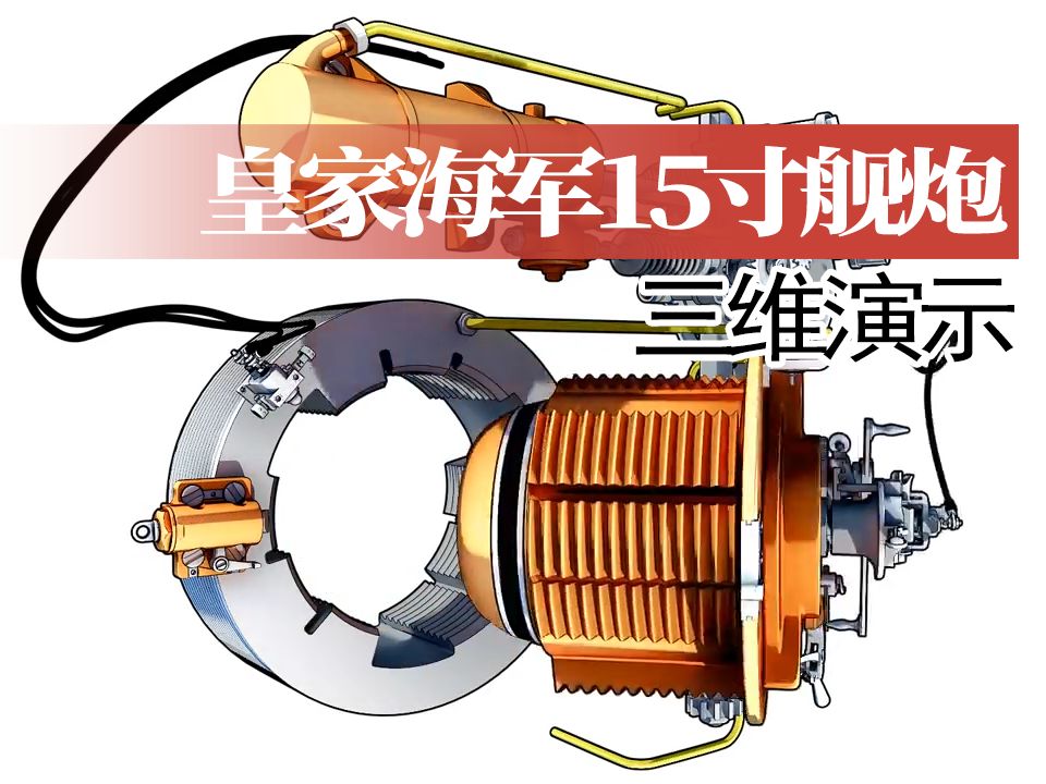 【火炮】英国皇家海军15寸舰炮炮闩机械结构三维演示哔哩哔哩bilibili