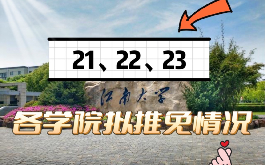 江南大学近3年保研名额,拟推免数据汇总(21、22、23年)哔哩哔哩bilibili