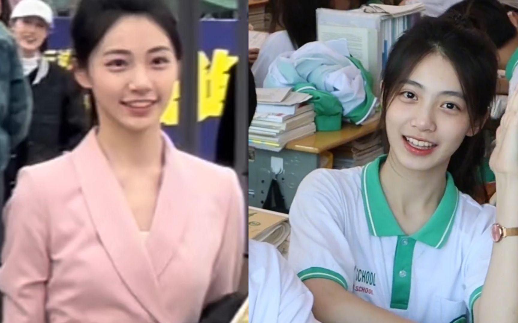 女高中生艺考自信走出考场,皮肤白皙高马尾尽显青春,走路都带风