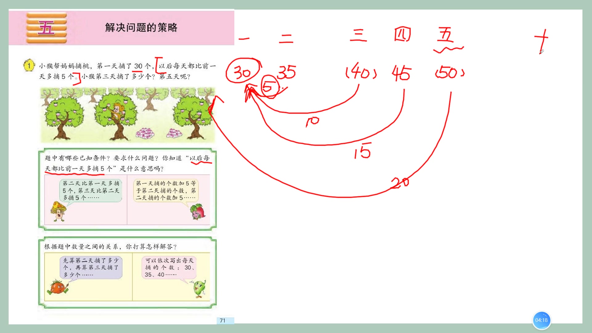 [图]5.0.1 解决问题的策略 课本梳理 例题1+想想做做