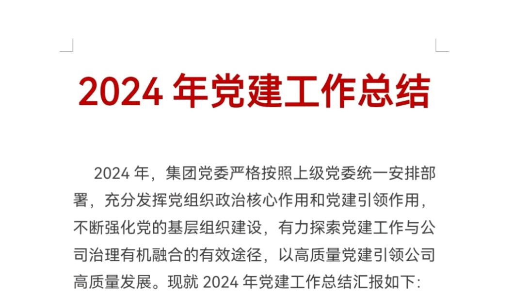 2024年党建工作总结哔哩哔哩bilibili