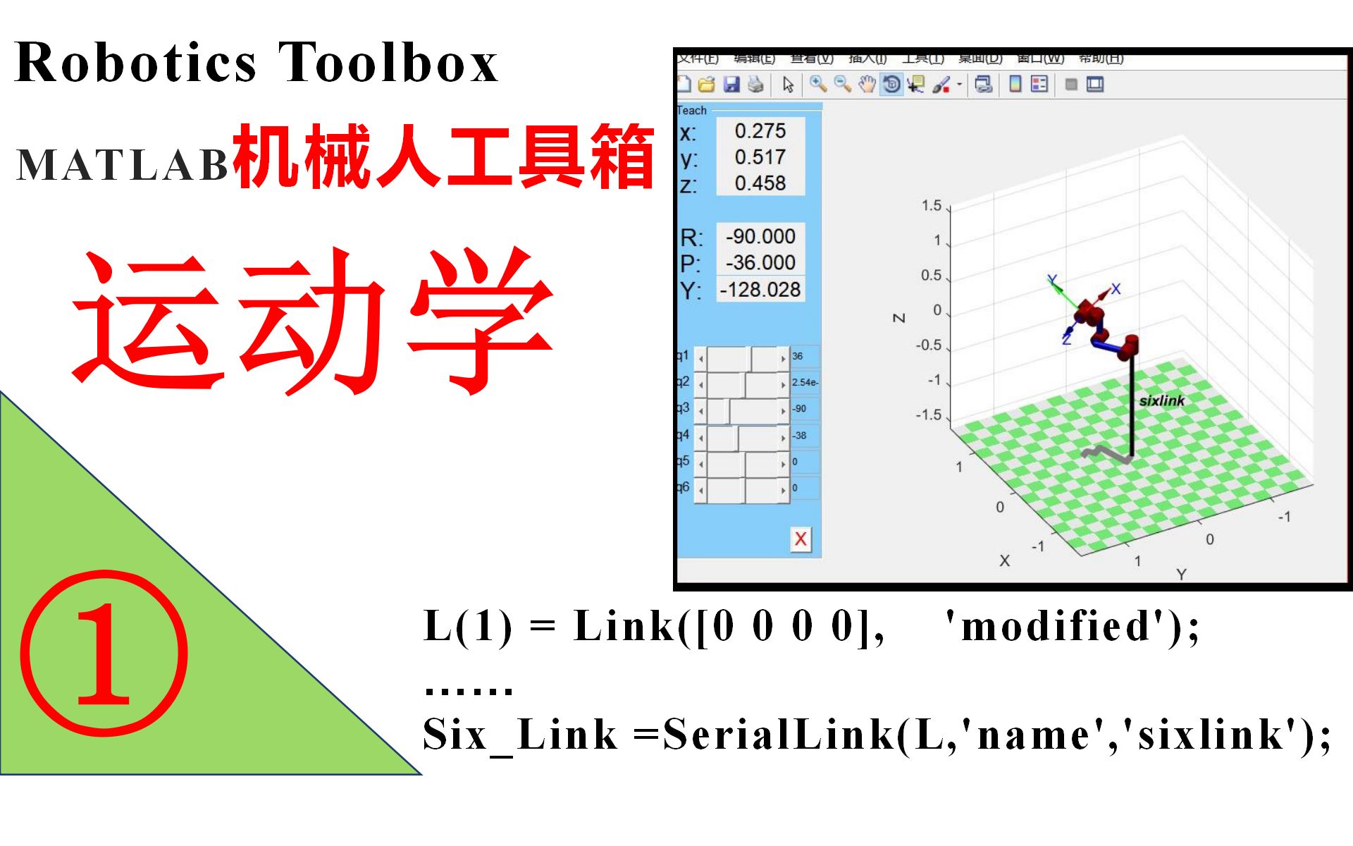 [图]【Matlab机器人工具箱】- 运动学①---建立机器人模型--1、Link类    2、SerialLink类