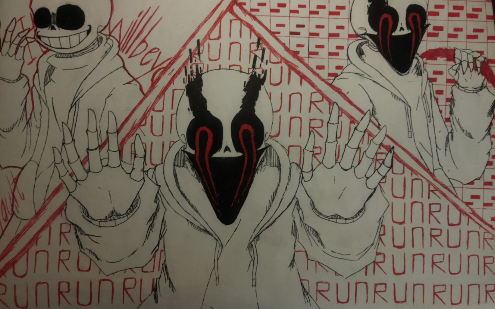 手绘vhs sans(墓前最高技术力)这是up主第一次剪视频,所以剪的不好