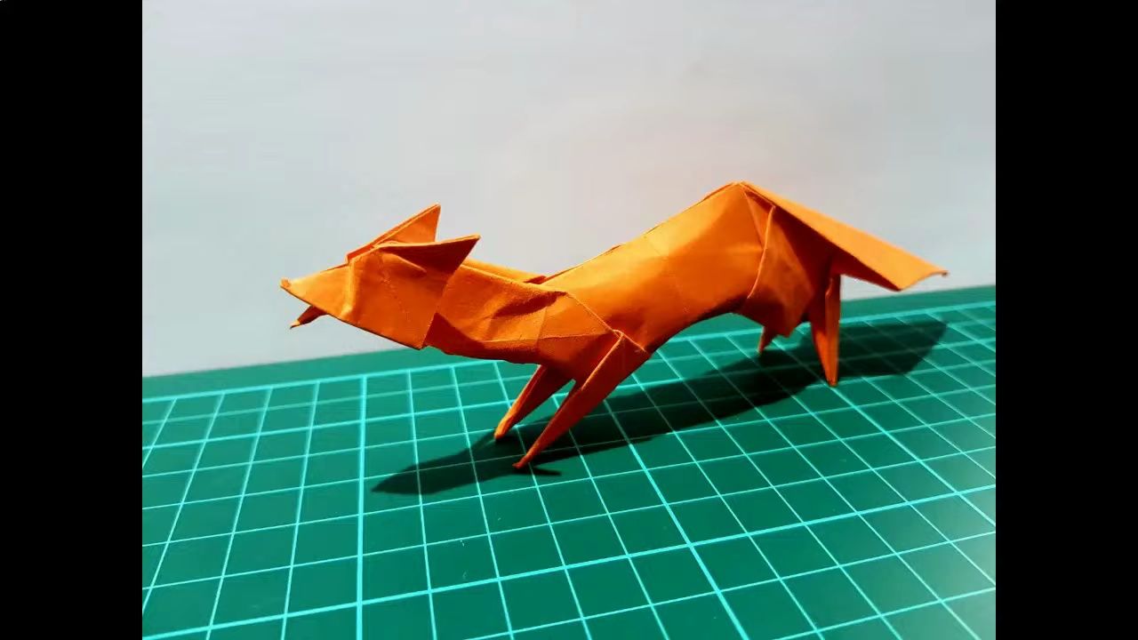 张嘴狐狸折纸步骤图图片