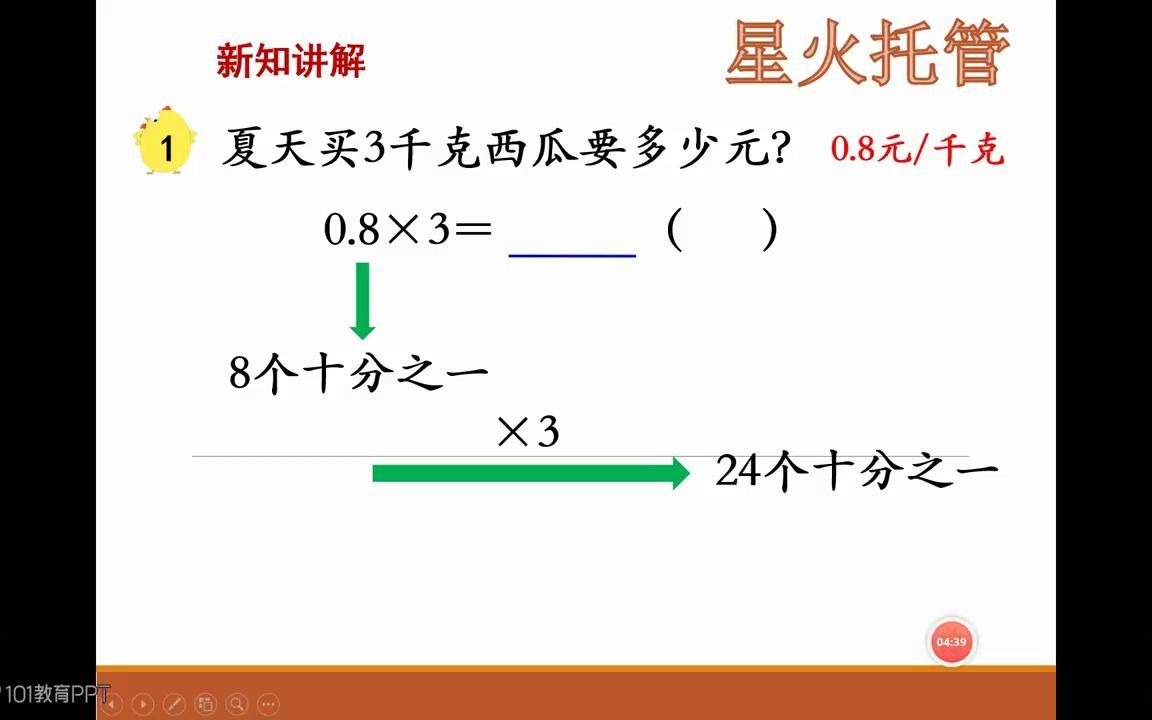 [图]五年级 第五单元 小数乘整数（例1）》.ppt-录课1