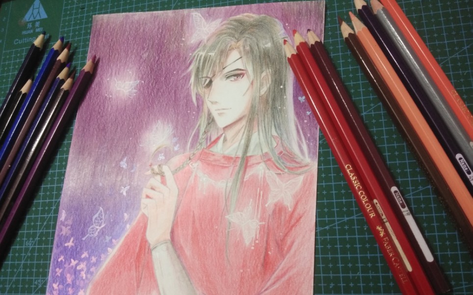 彩铅天官赐福花城