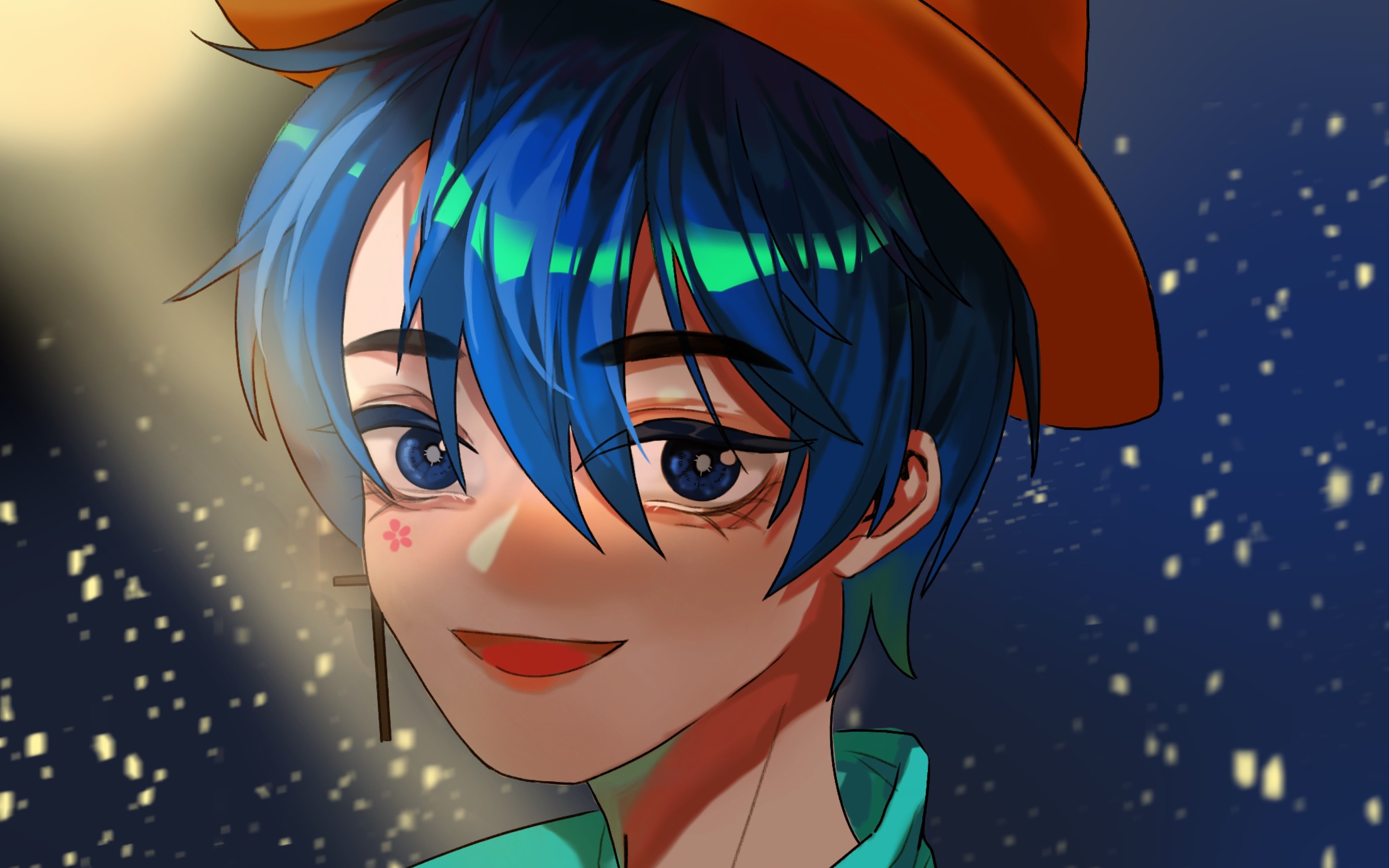 【ipad绘】 夏夜的少年——花少北_哔哩哔哩 (゜