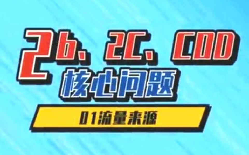 跨境三种常规模式2b、2c、cod的核心区分:01流量哔哩哔哩bilibili