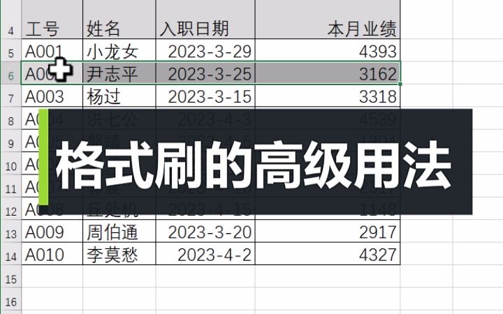 Excel格式刷的高级用法哔哩哔哩bilibili