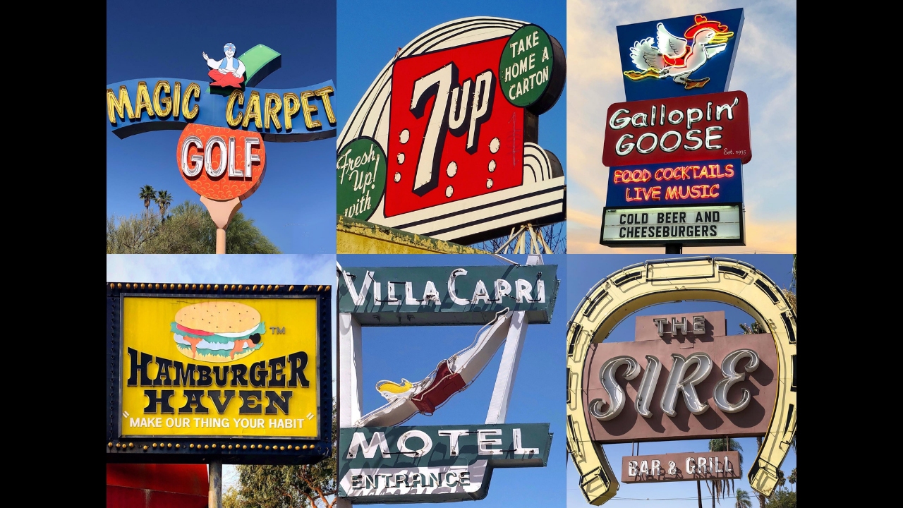 在六七十年代的美国户外广告牌