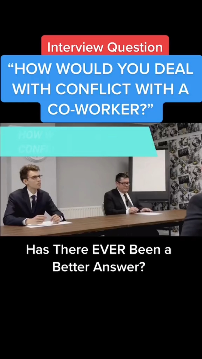 英文面试之处理冲突Interview question : howwould you deal with conflict with a coworker哔哩哔哩bilibili