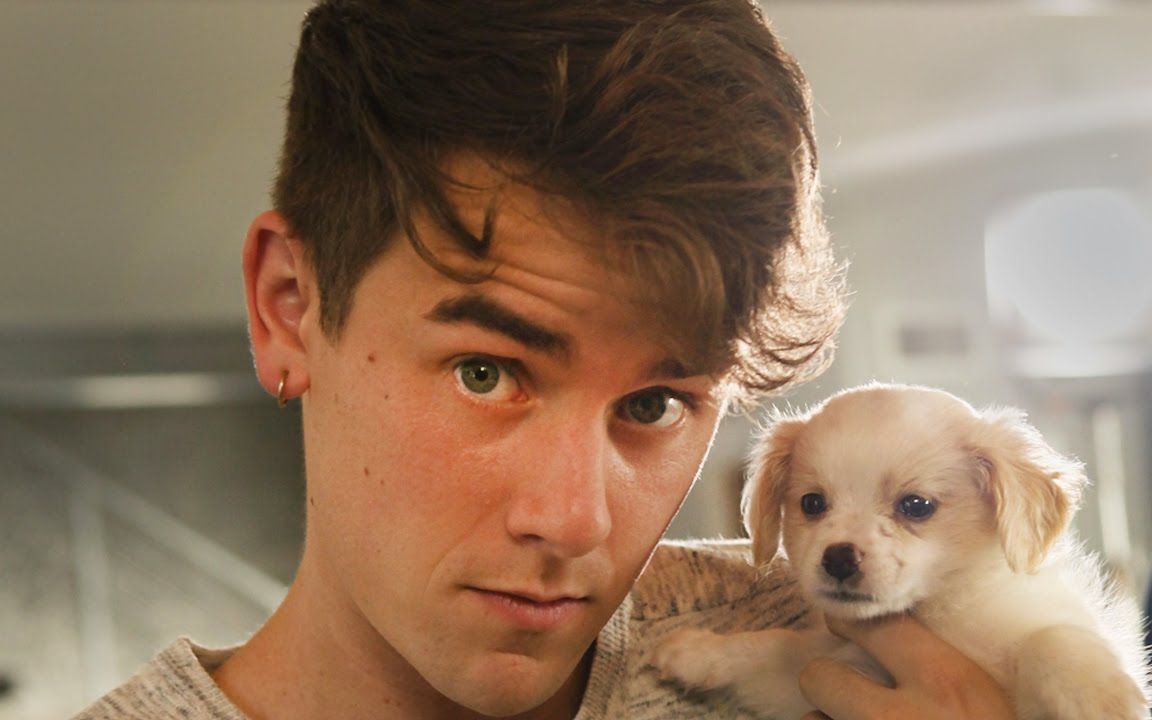 【connor franta】【萌哭】康康和狗狗!