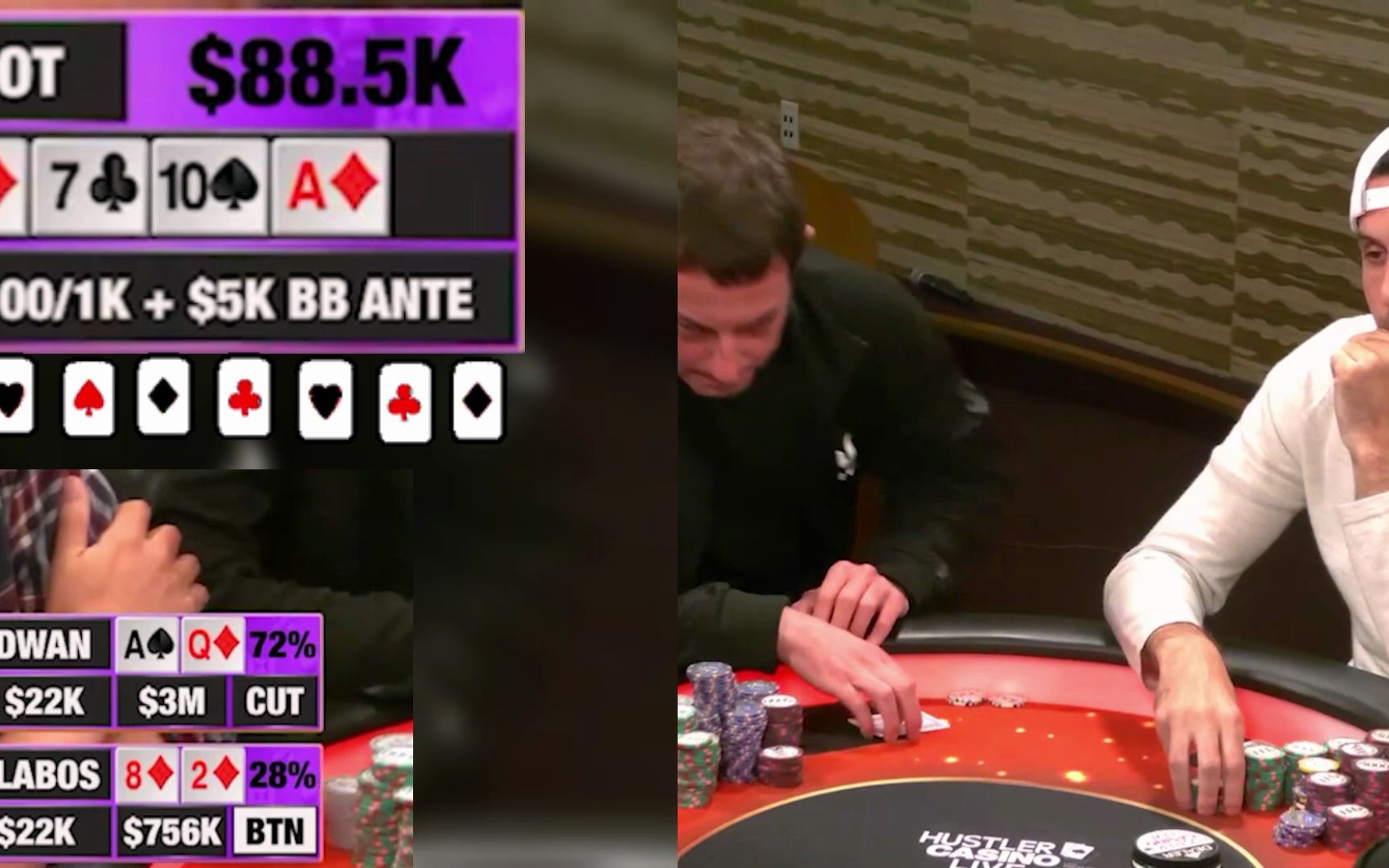 【德州扑克】牌局马上结束冤家牌又来了 #hh poker