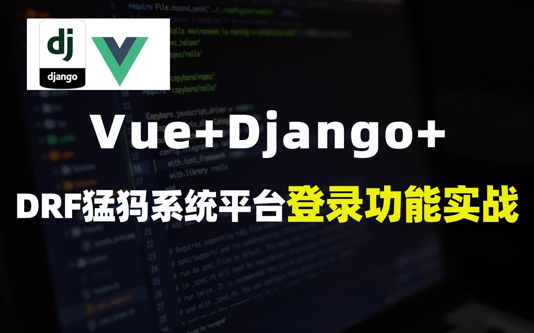 【Python实战】Vue+Django+DRF猛犸系统平台登录功能实战哔哩哔哩bilibili