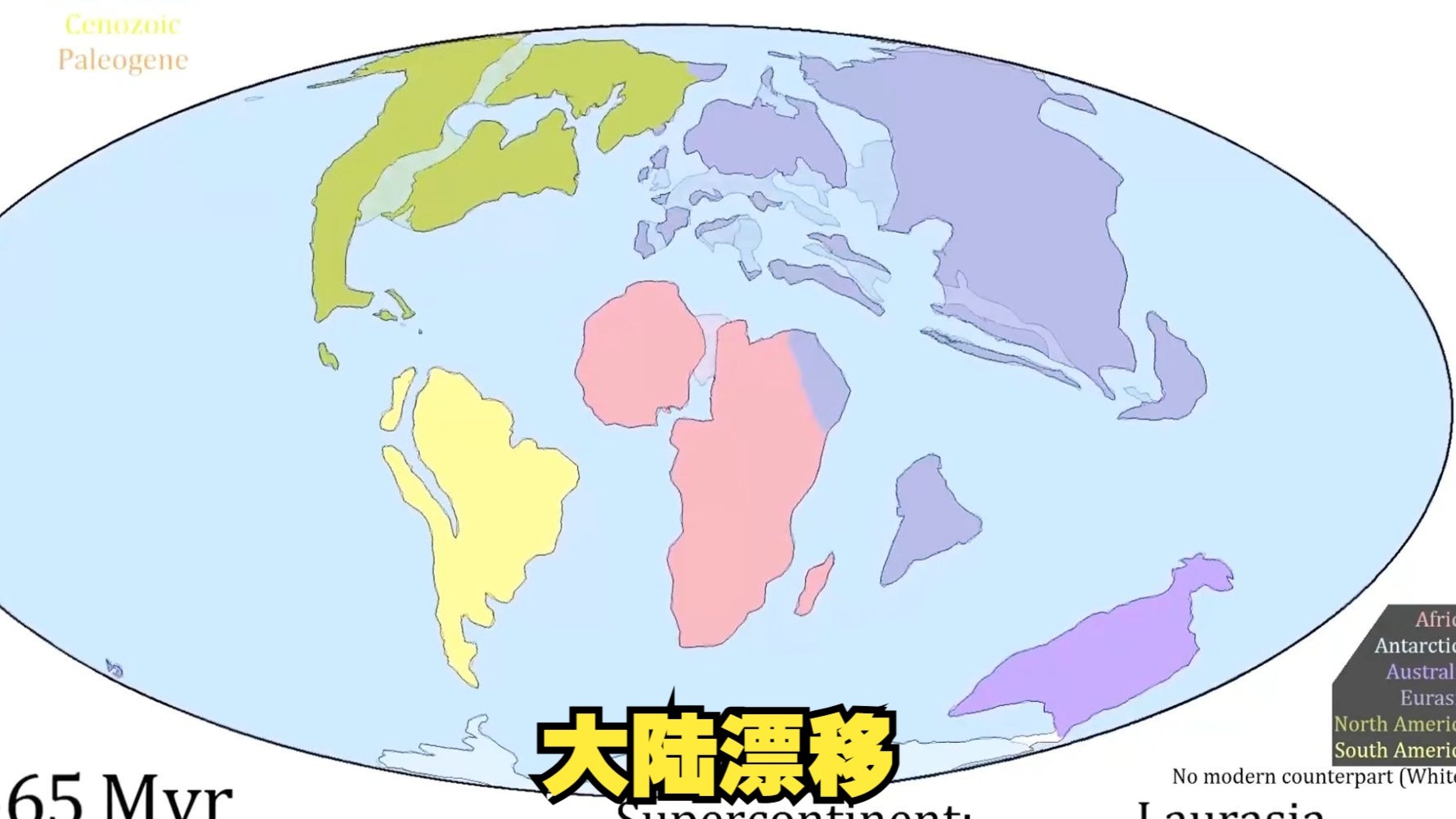 动画演示,大陆漂移过程