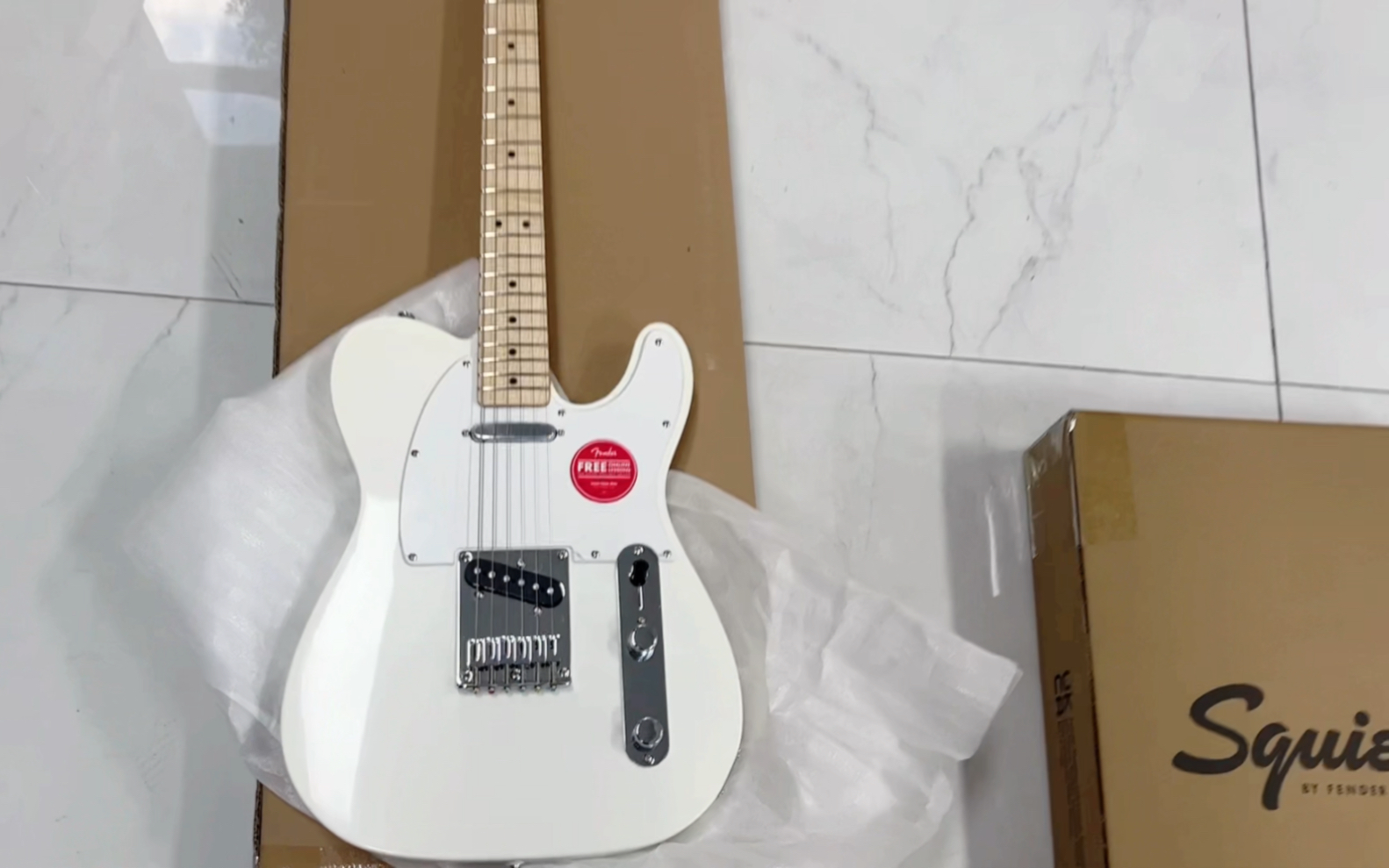fender芬达电吉他squier sonic tele白色,新手入门推荐电吉他92