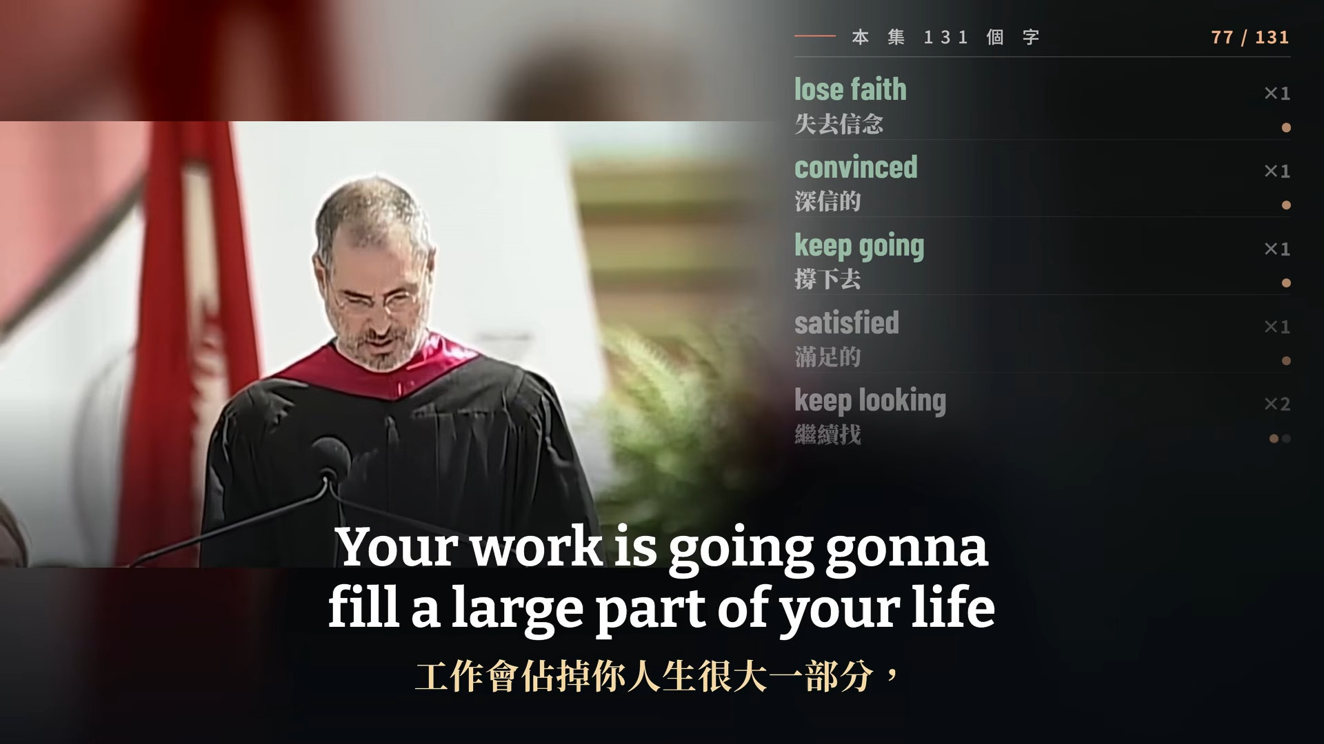 史蒂夫·乔布斯2005年斯坦福大学毕业典礼演讲《Stay Hungry, Stay Foolish》