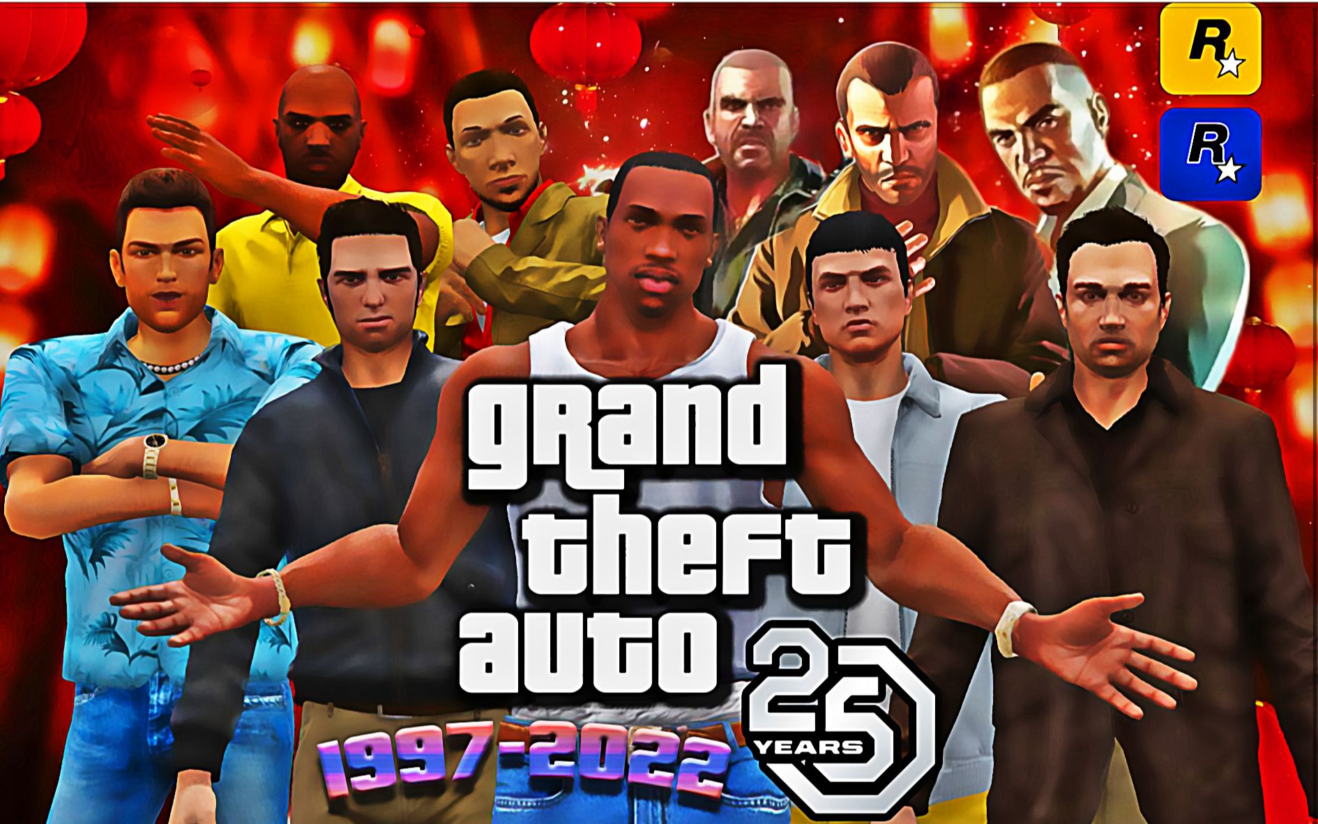 【GTA电影】25周年纪念作电影完整版82分钟 历代角色同屏演出 up爆肝巨制侠盗猎车手童年回忆