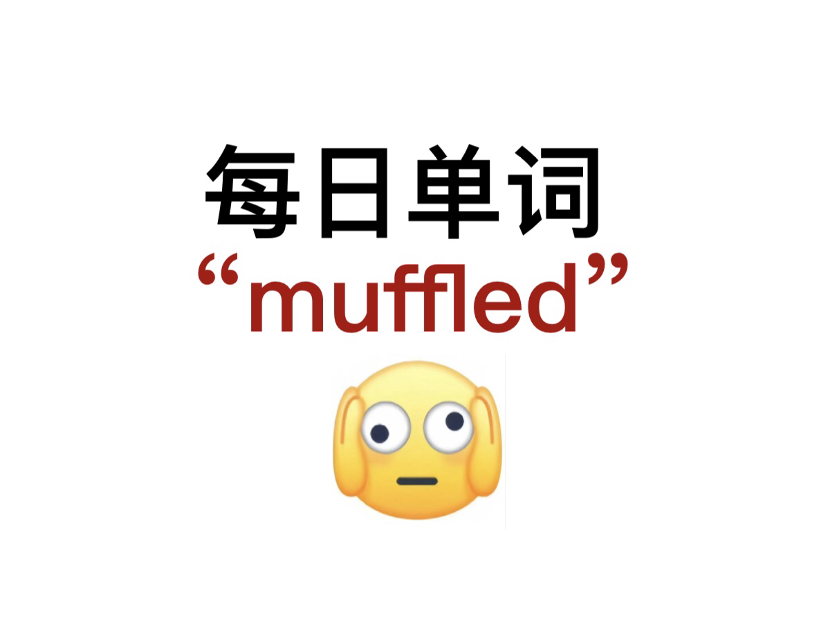 熟悉却又想不起来的单词!“muffled”你还记得吗?哔哩哔哩bilibili