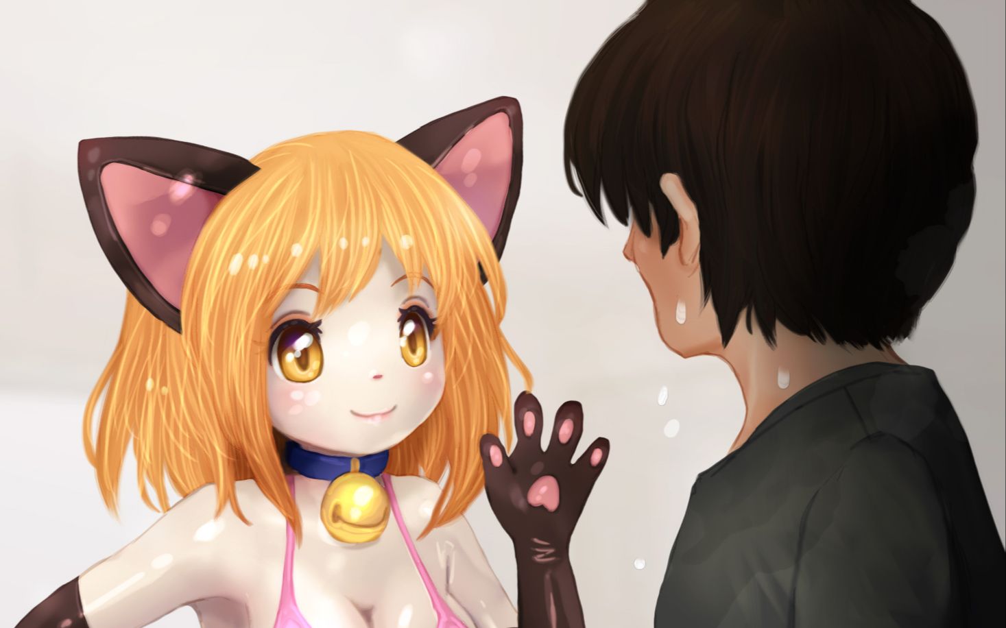 美女kig面具头壳搭配紧身制服还有猫耳配饰原声更好听nk318