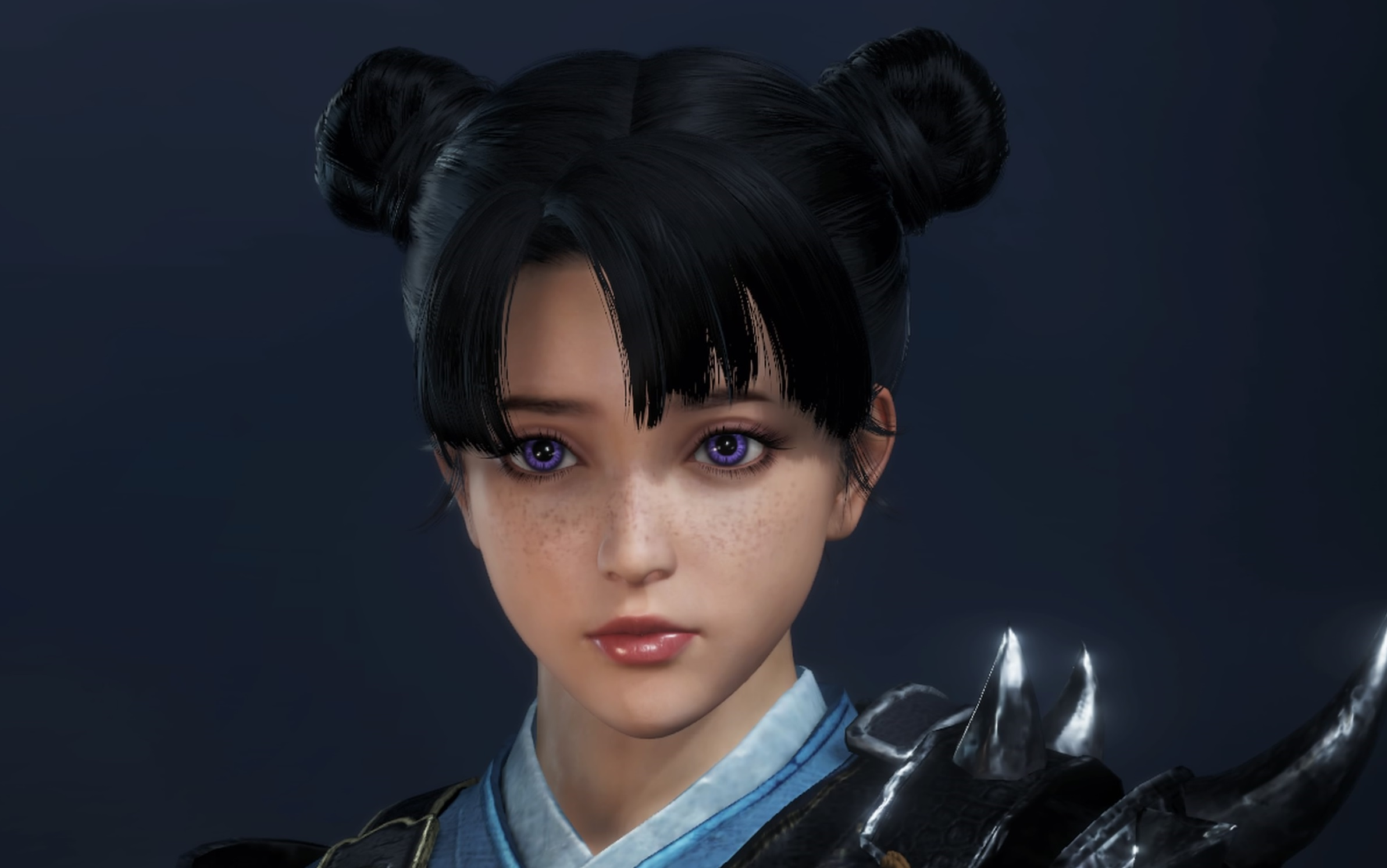 游聊仁王2内向害羞雀斑少女捏脸数据