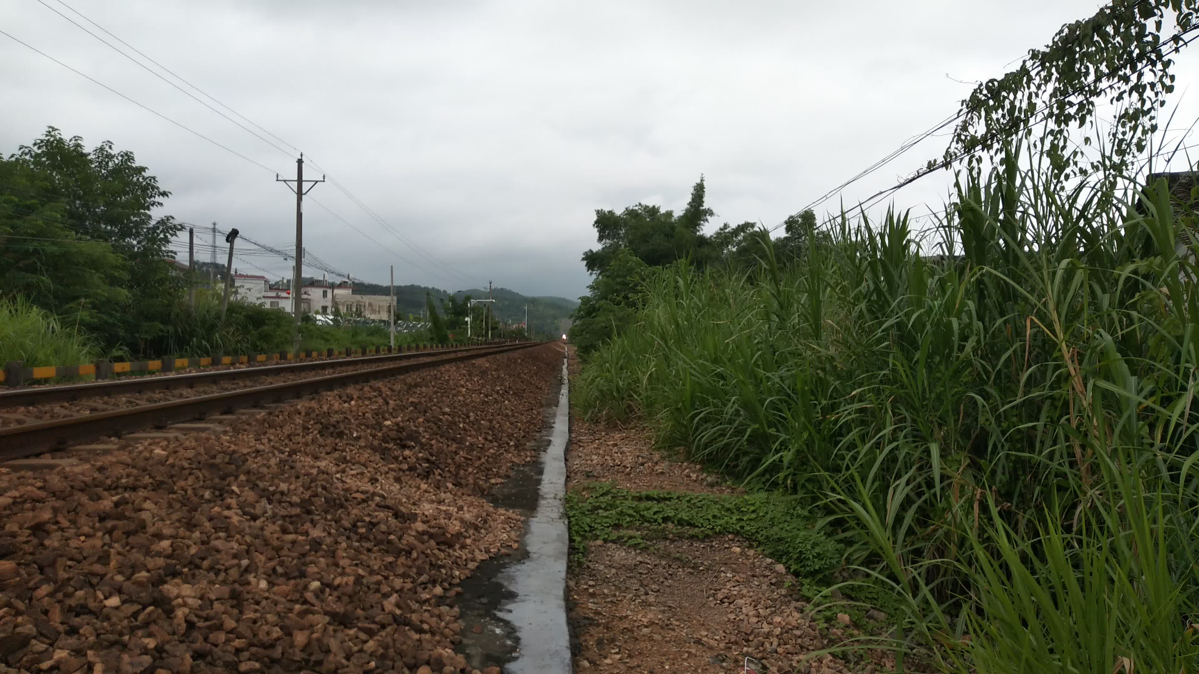 t8368次列車漳龍線304km處通過,興寧站接近(2018.08.29)