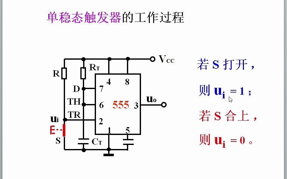 数字电路(72)555定时器的单稳态电路哔哩哔哩bilibili