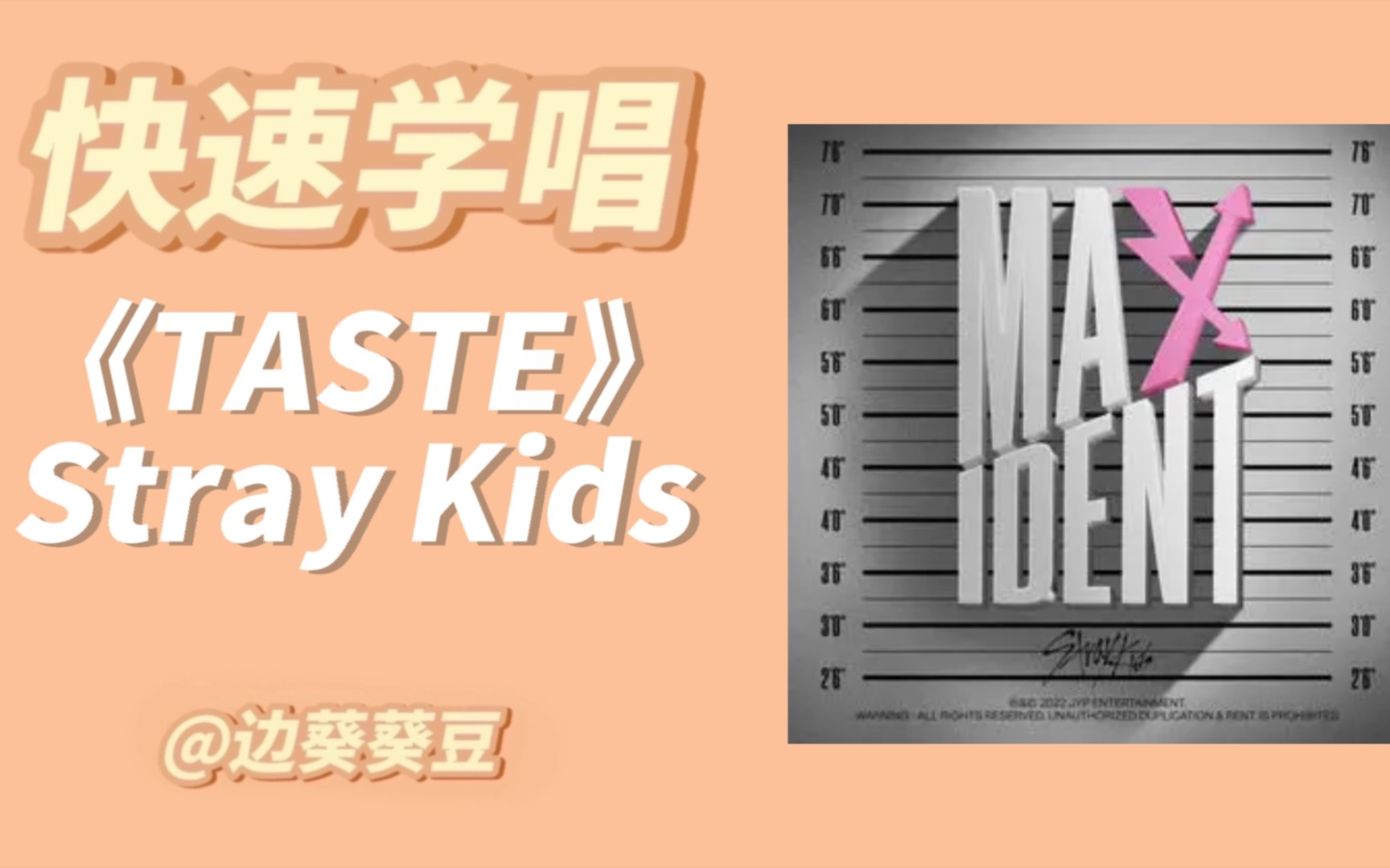 学唱必备Stray Kids《TASTE》音译空耳哔哩哔哩bilibili