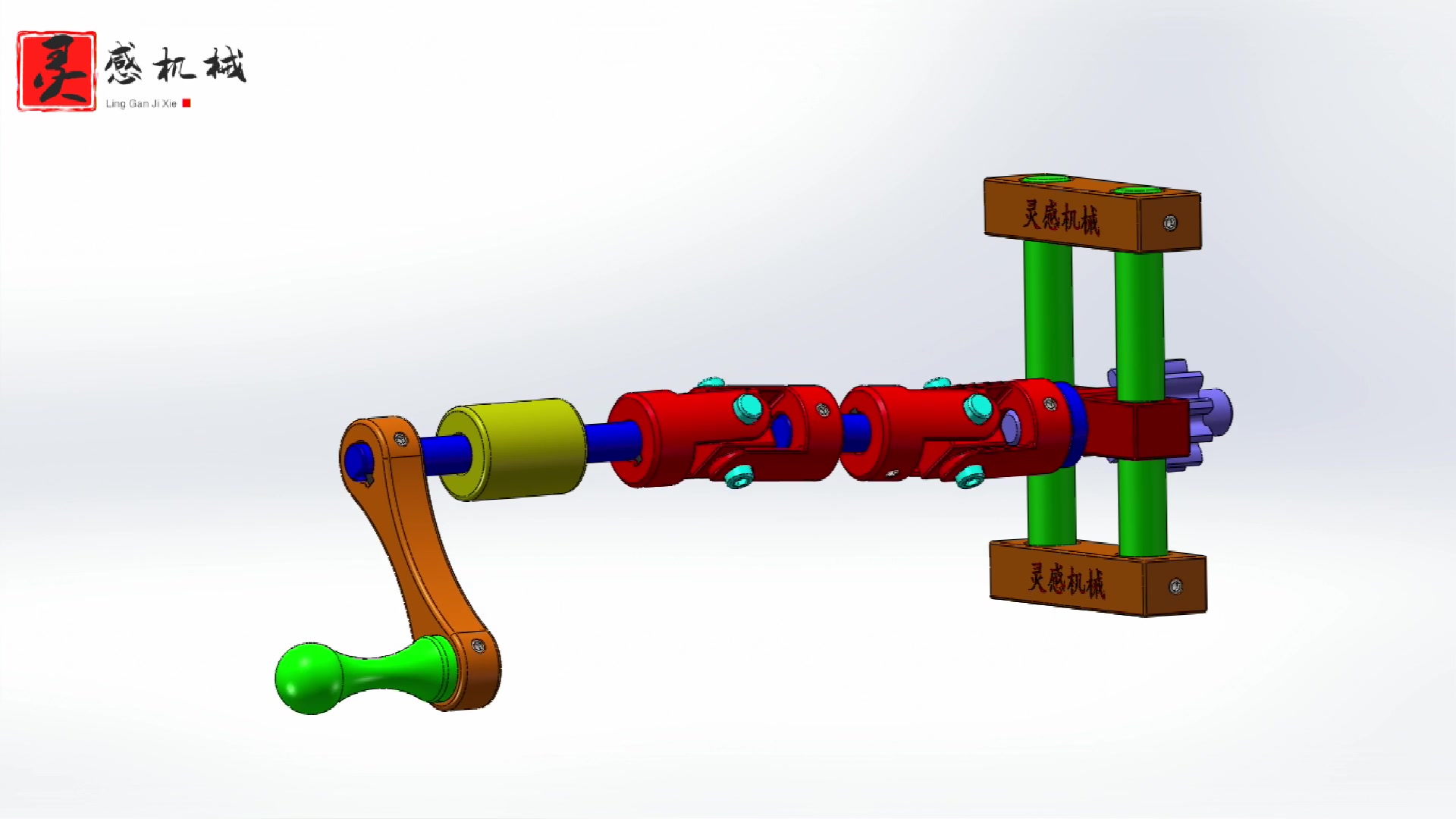 两个万向接头的传动机构输出不仅可以旋转还可以升降