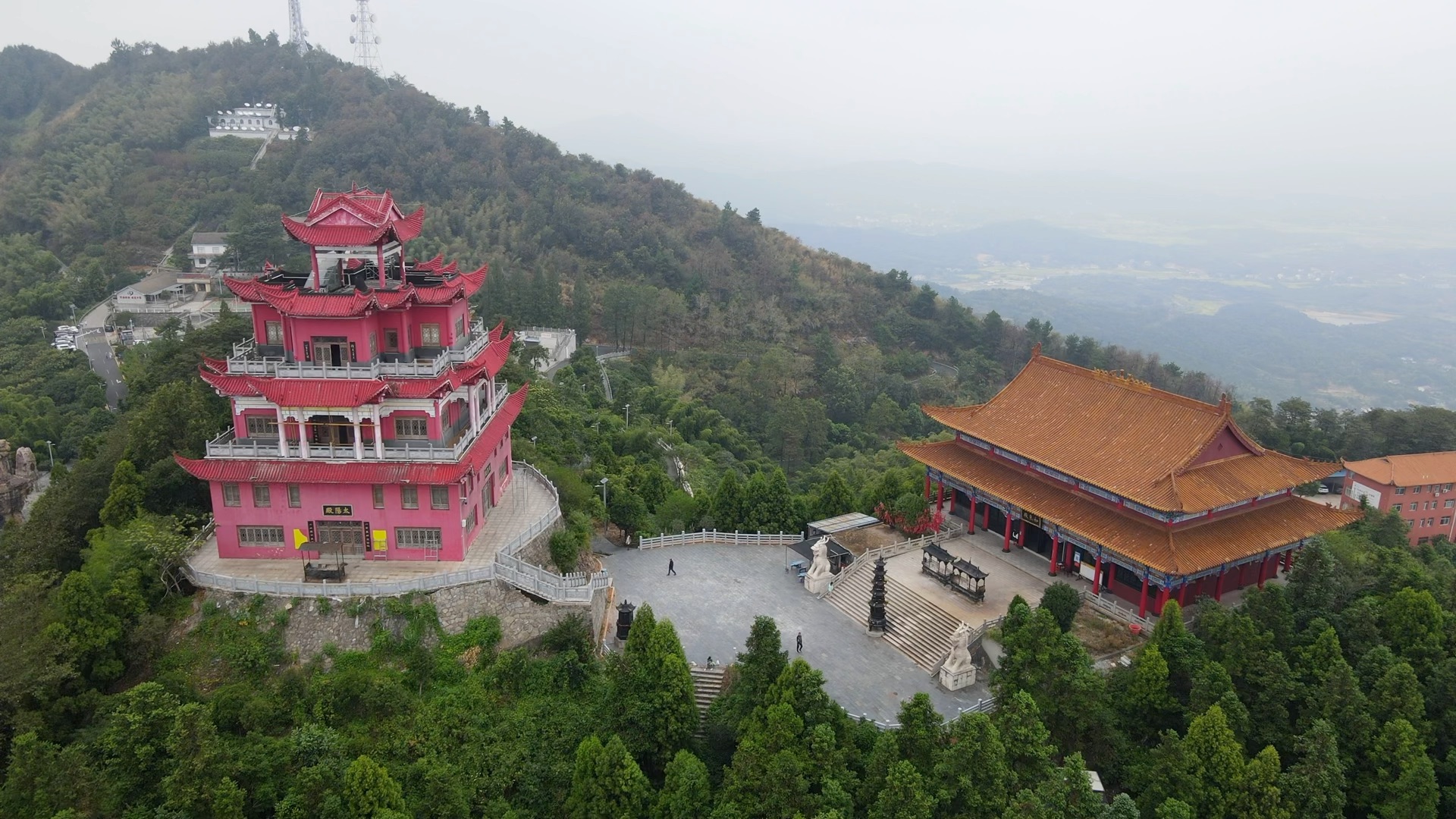 [图]航拍湖南常德太阳山盘古广场