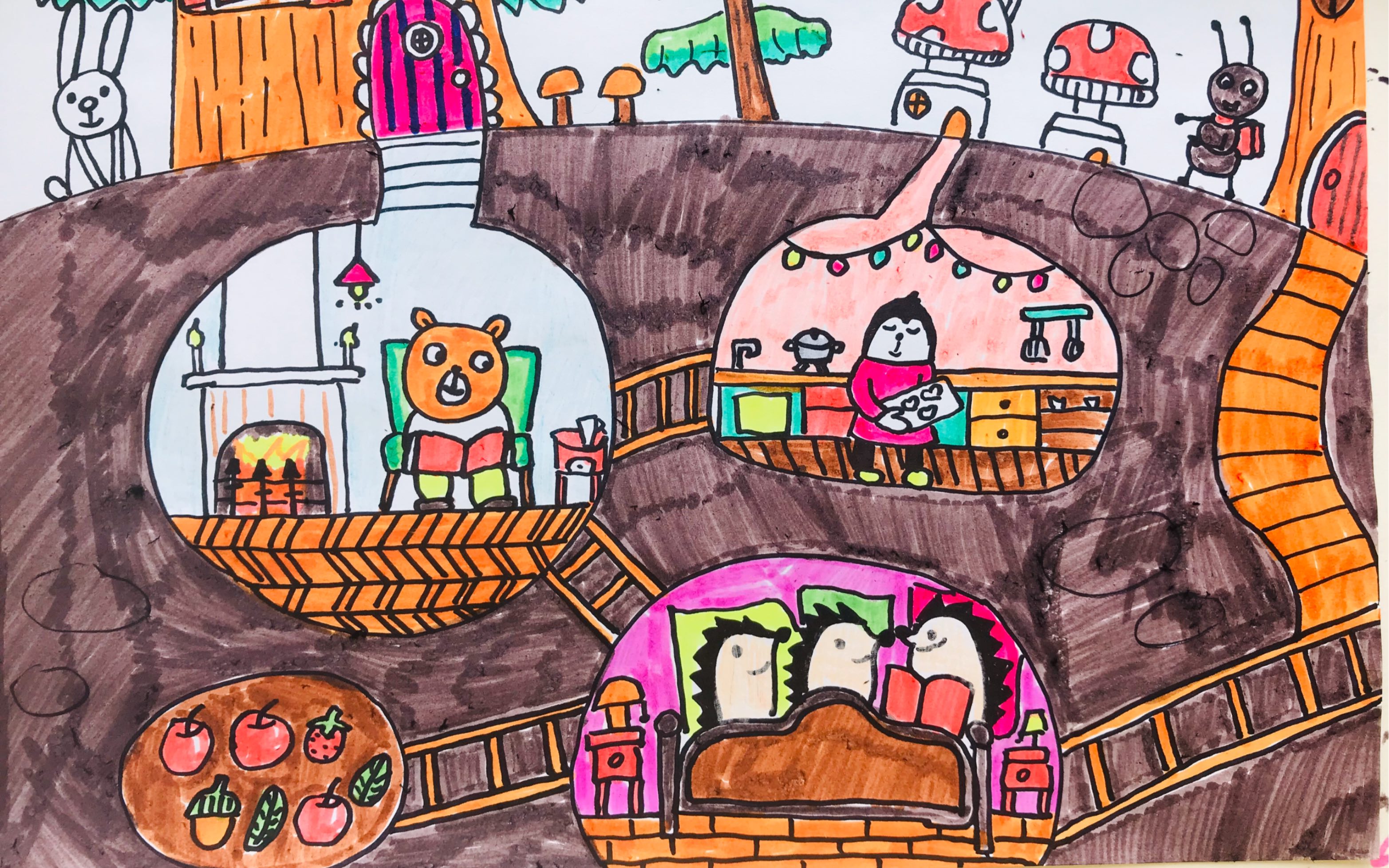 艺空间美术绘本课程《小蚂蚁去旅行》第七页