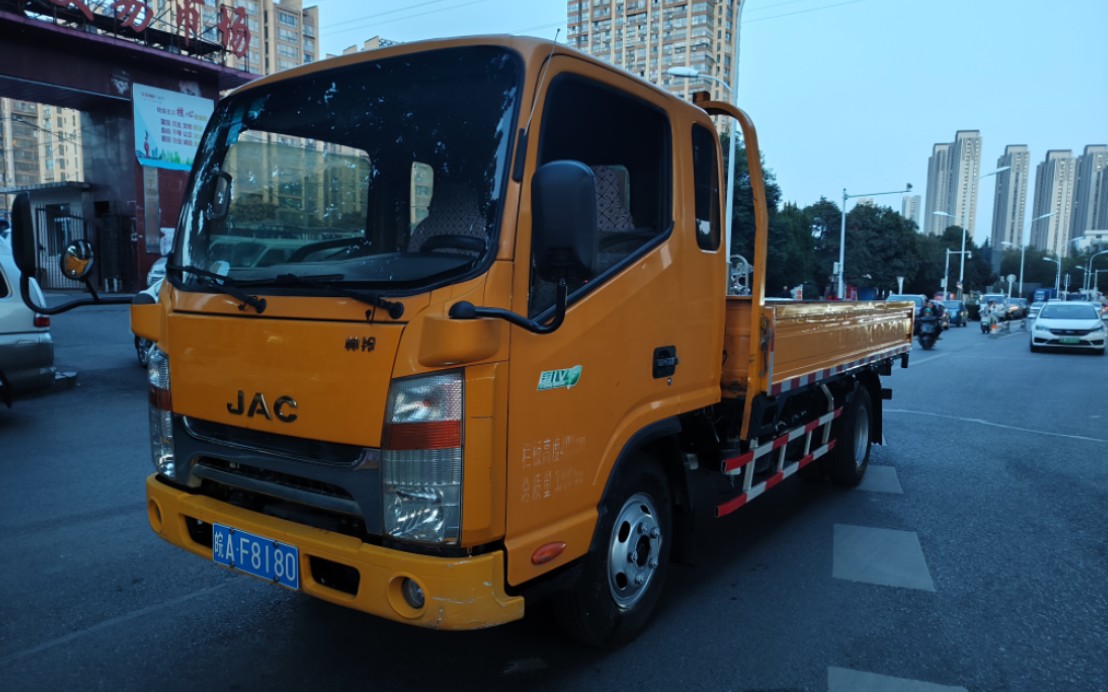 2015年4月,最新款帅铃排半3米85平板货车.