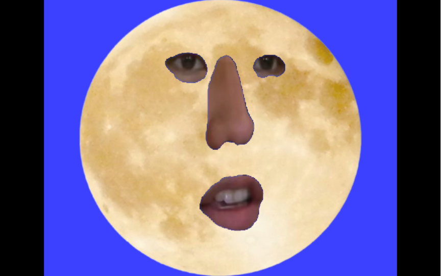 月亮上的人脸图图片
