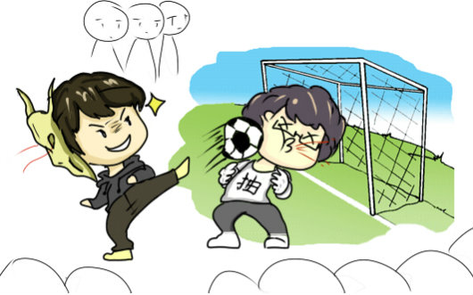 这货不踢球!踢人!