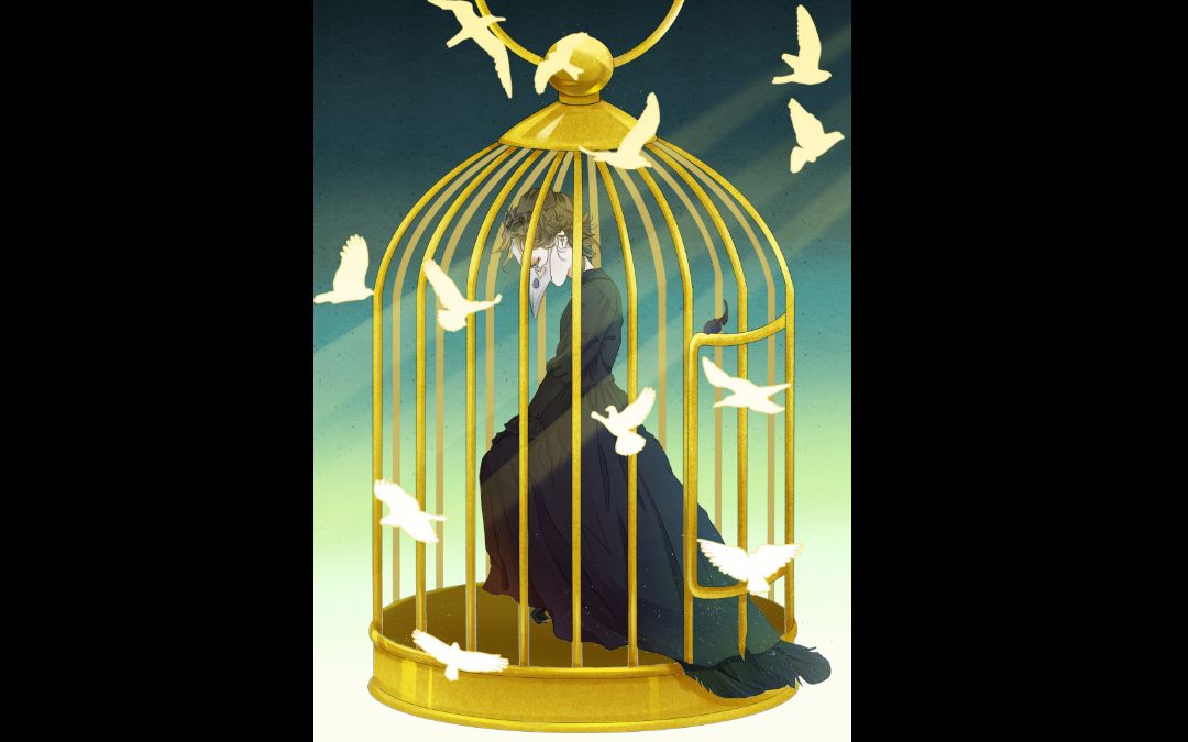 【板绘上色】囚鸟