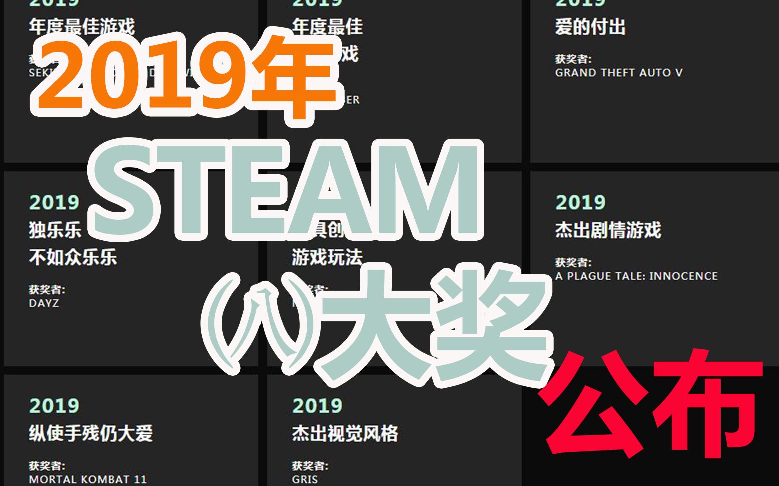 2019Steam年度大奖公布 《只狼:影视二度》“又是”年度最佳哔哩哔哩bilibili