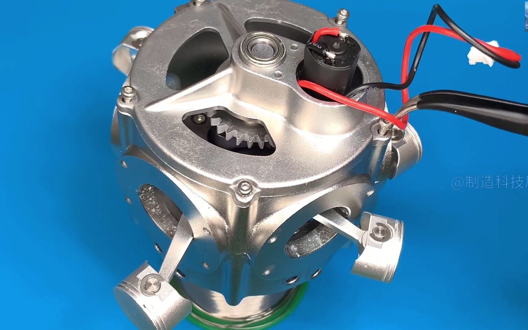 组装5缸星型发动机