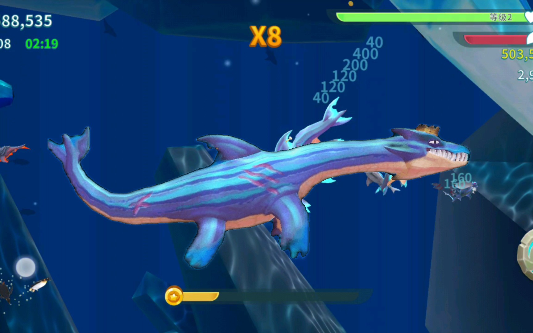 『饥饿鲨:进化』 尼斯(蛇颈龙)这头怪物穿过魔法传送门逃出尼斯湖.