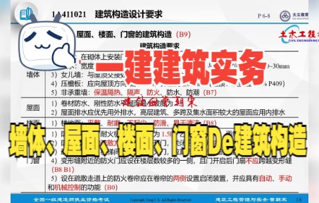 [图]1.4 墙体、屋面、楼面、门窗的建筑构造「一建建筑实务·考点击破」曾朝宋