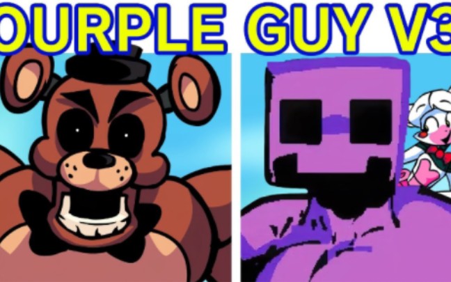 [图]Friday Night Funkin' VS OURPLE GUY V3 FULL WEEK, Five Nights At Freddy's