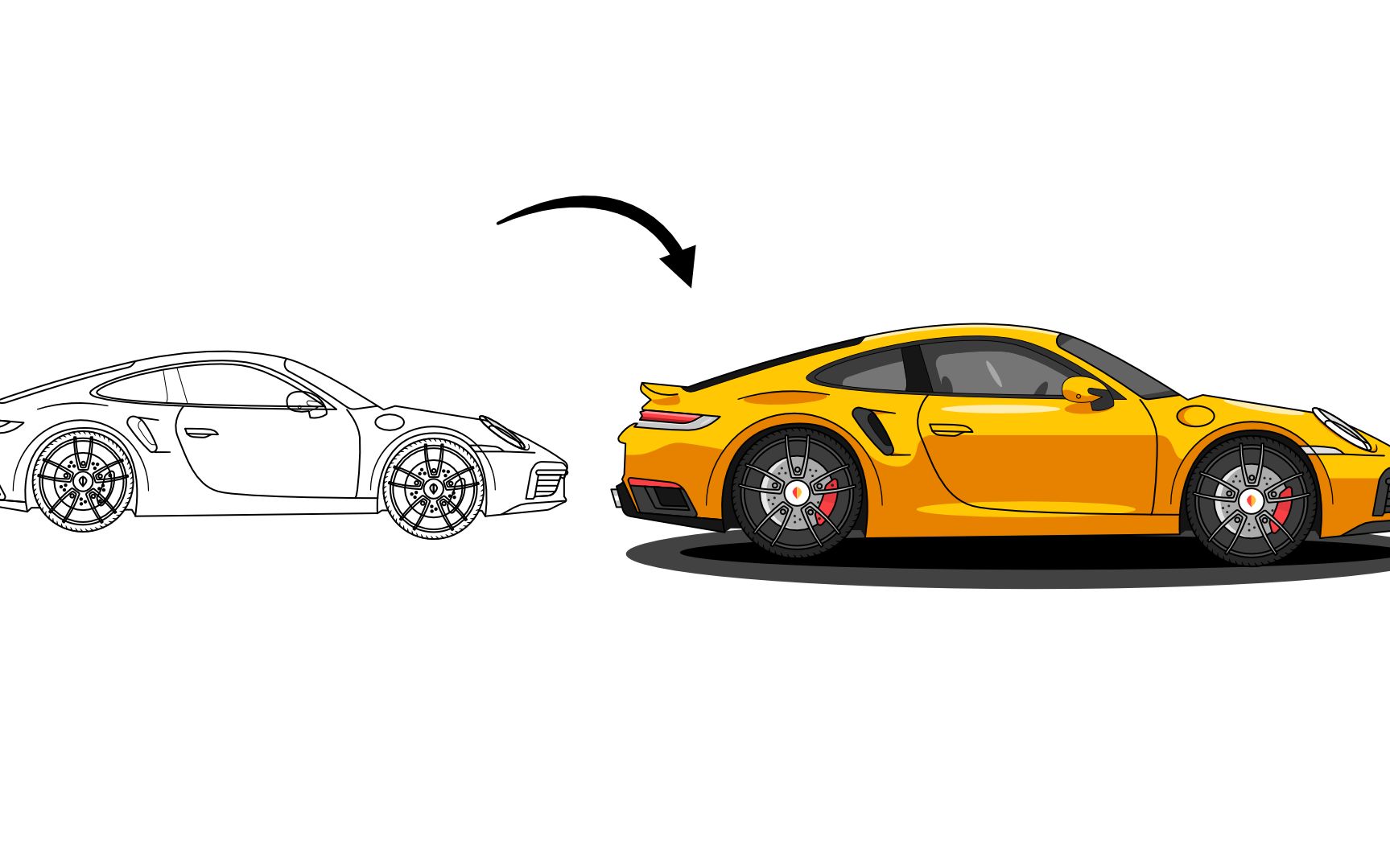 affinitydesigner教程如何绘矢量保时捷911