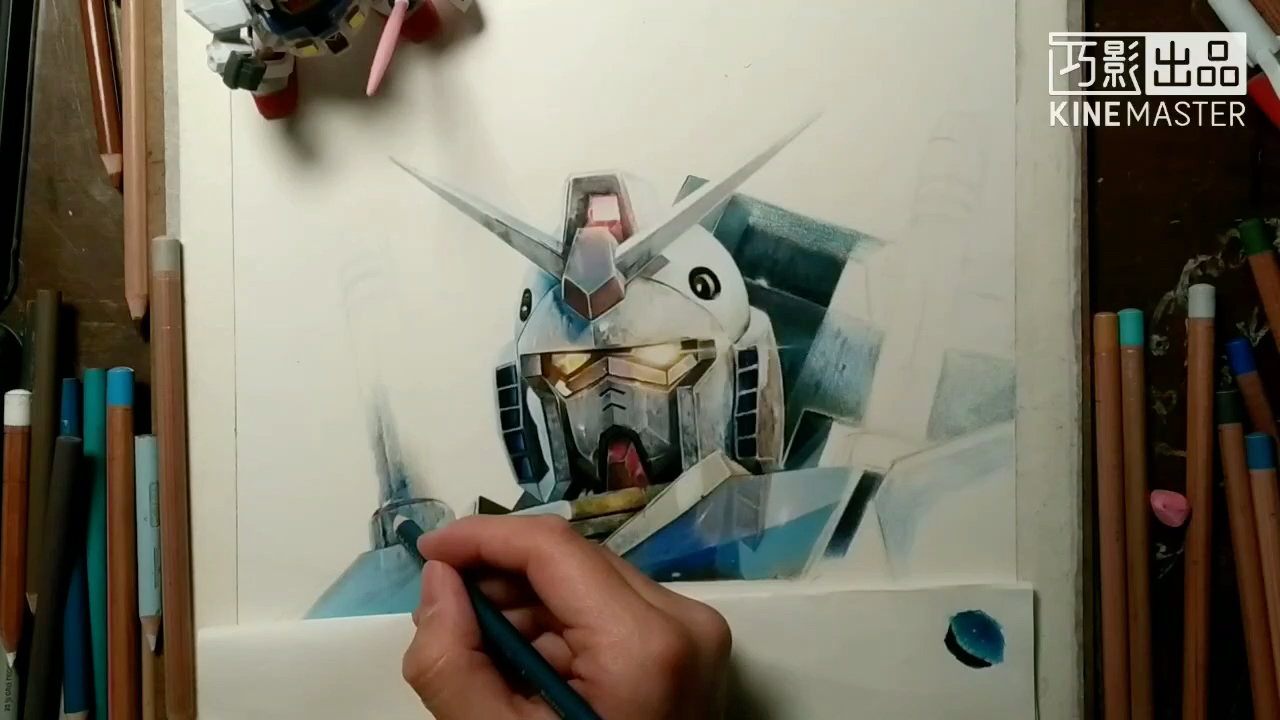 【彩铅手绘】rx-78-2高达_哔哩哔哩_bilibili