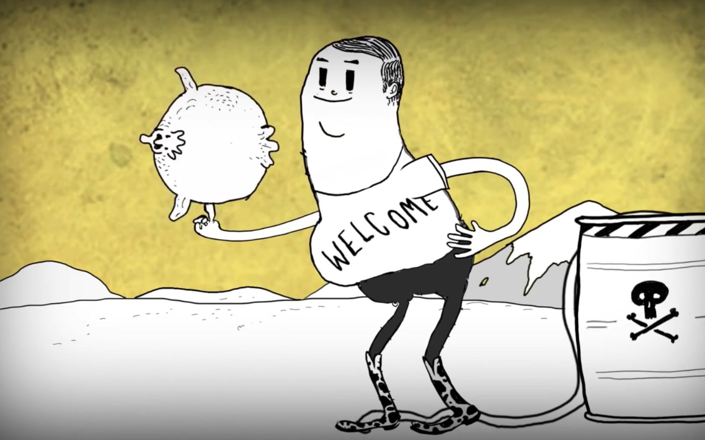 鸡你太美了英国讽刺动画短片人与自然