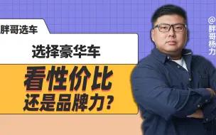 Download Video: 《胖哥选车》选择豪华车 是看性价比还是品牌力？