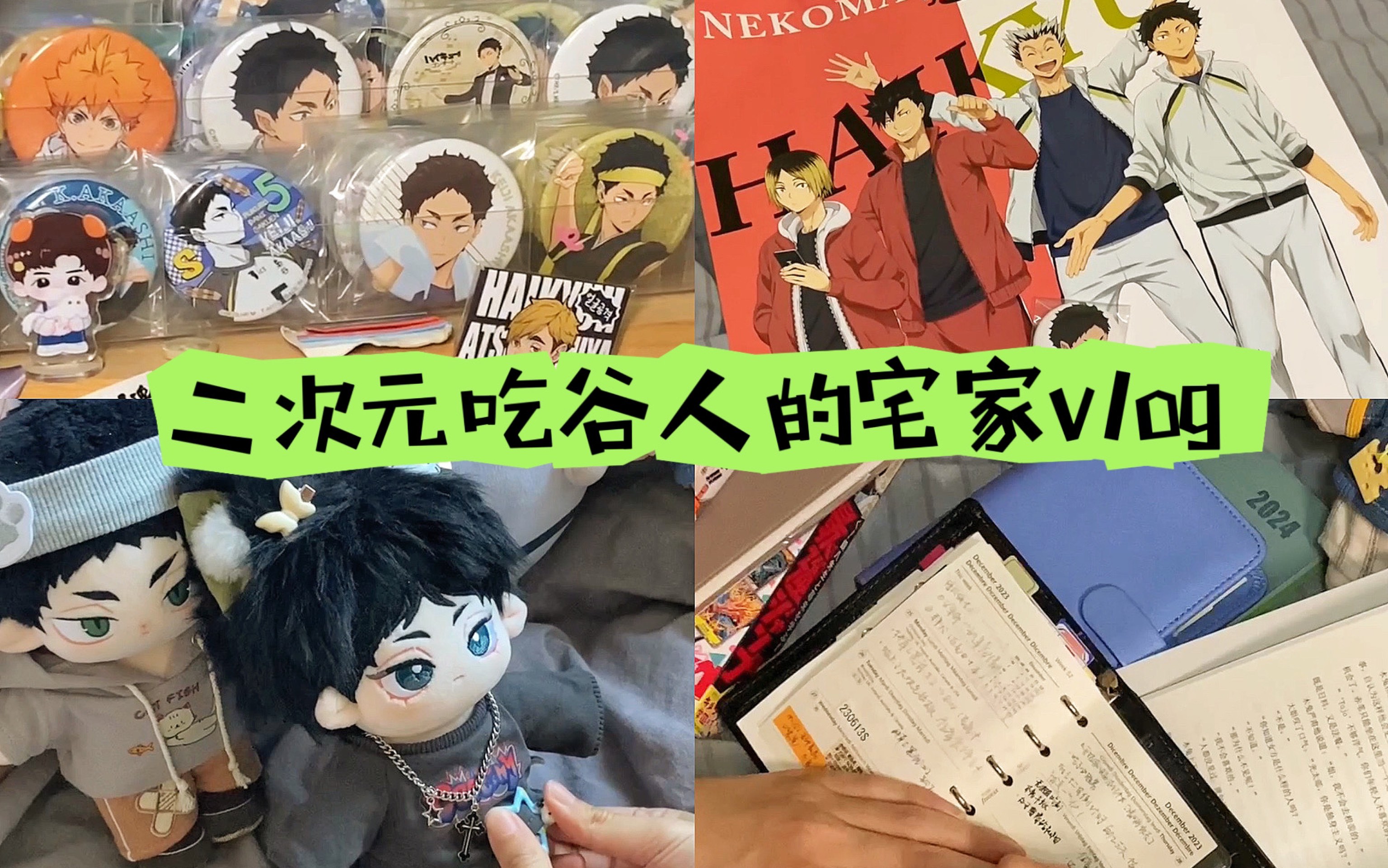 二次元吃谷人的宅家vlog/宅女的日常布置房间/收纳谷子/muji购物/拆快递/手帐/排球少年日常-袁英俊-袁英俊-哔哩哔哩视频