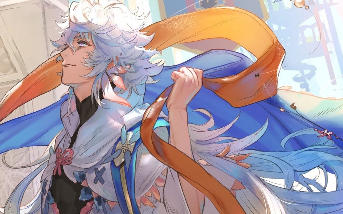 p站画师レンコン绘画过程fgo梅林