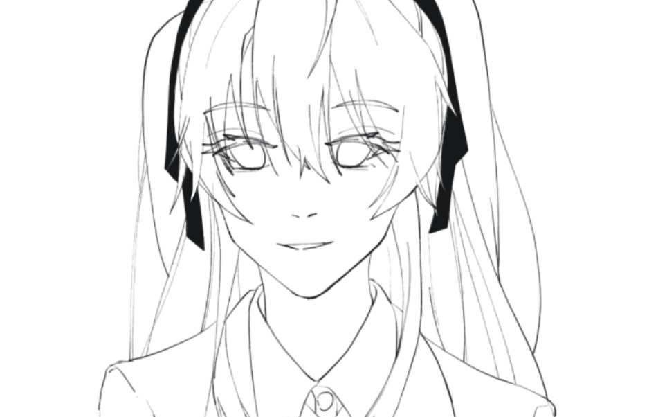 【线稿绘画过程】指绘 狂赌之渊 早乙女芽亚里_哔哩哔哩 (゜-゜)つロ