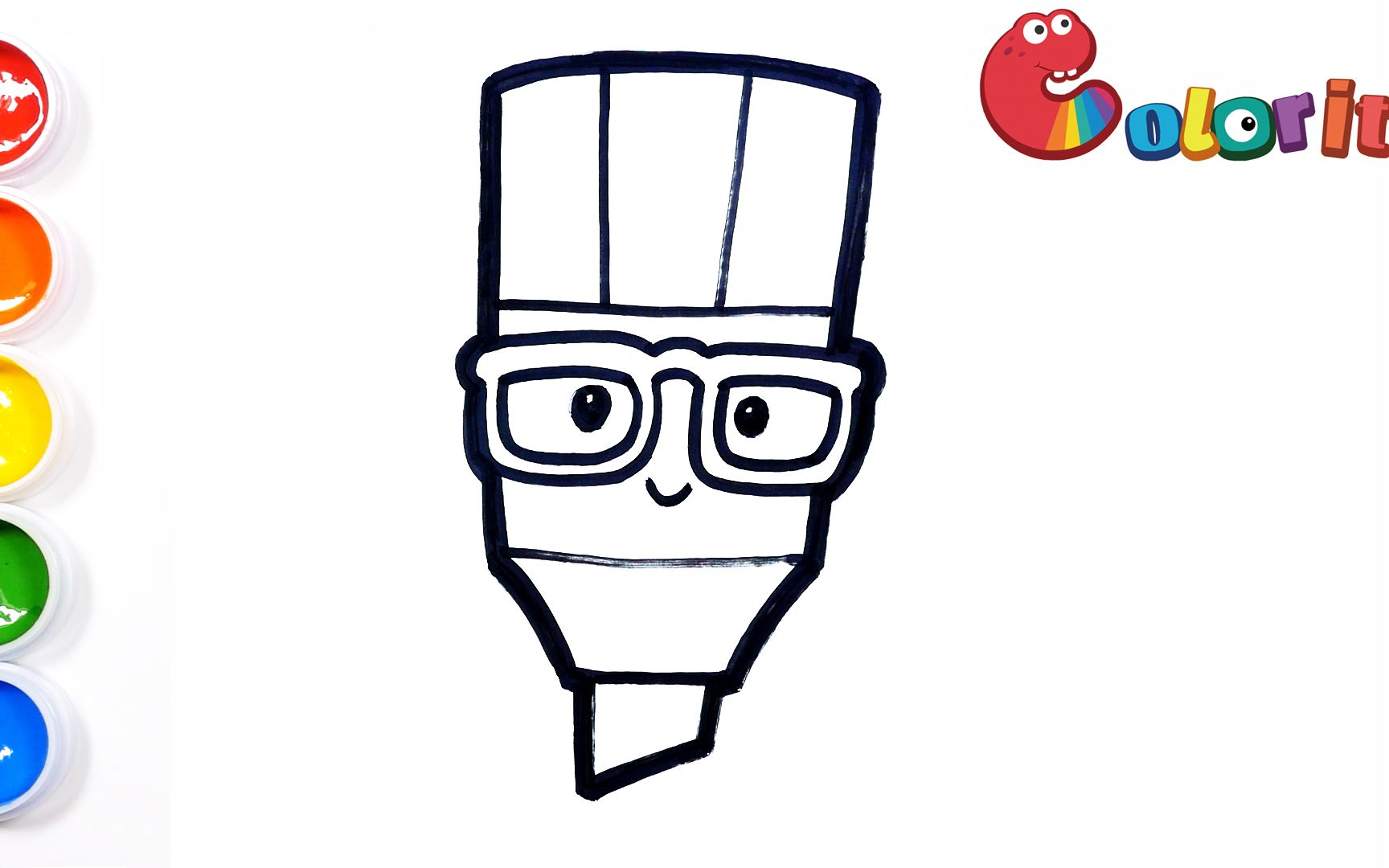 【简笔画】划重点敲黑板啦!画一款文质彬彬的荧光记号笔!