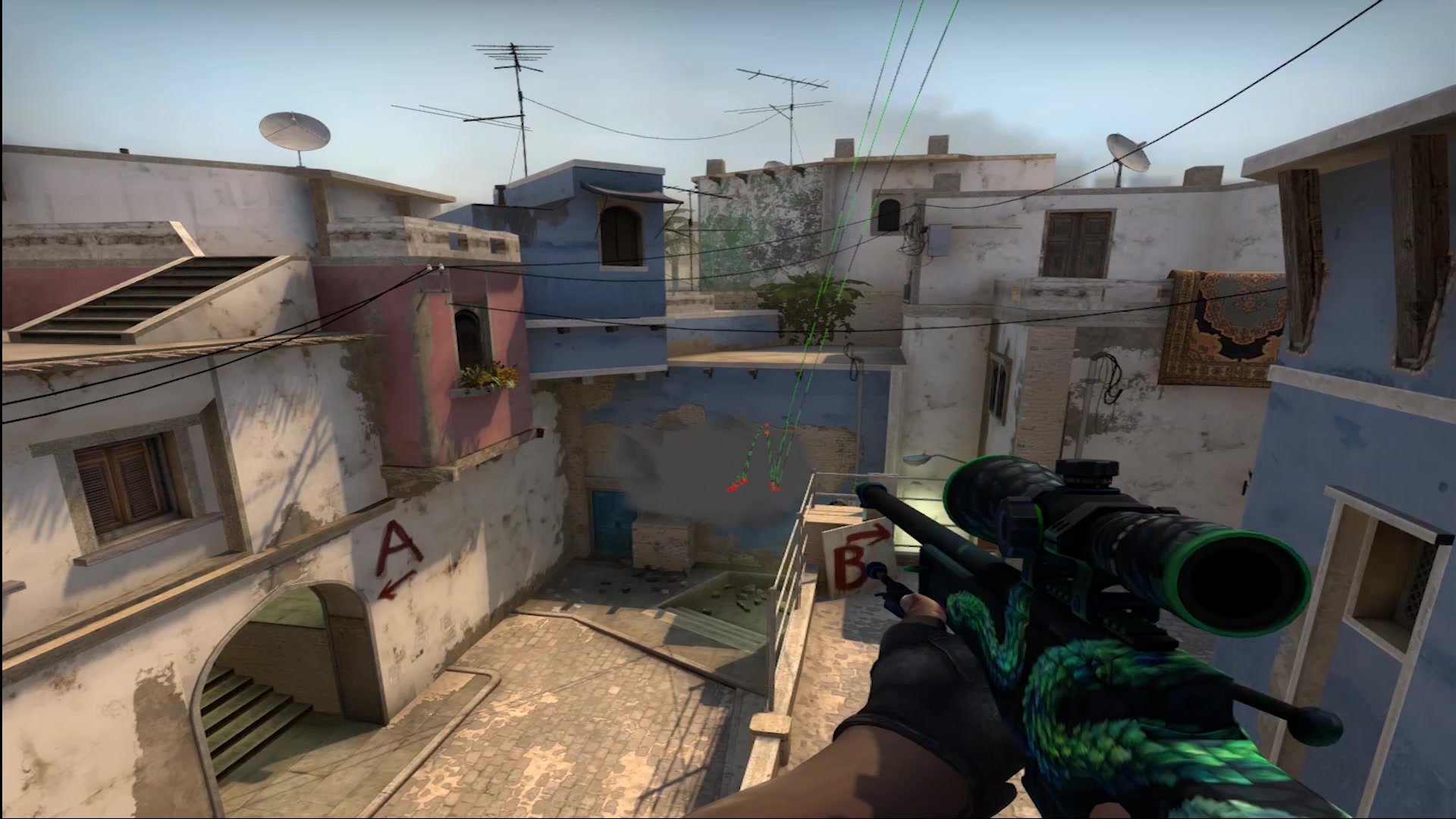 csgo-128tick 5e服务器 荒漠迷城mirage vip烟 一键跳扔/投